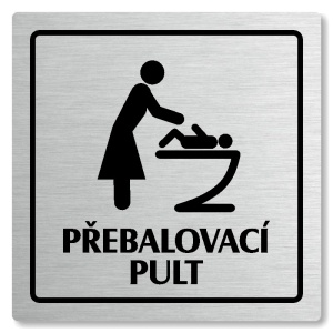 Přebalovací pult, 148x148mm, stříbrná, Arizona